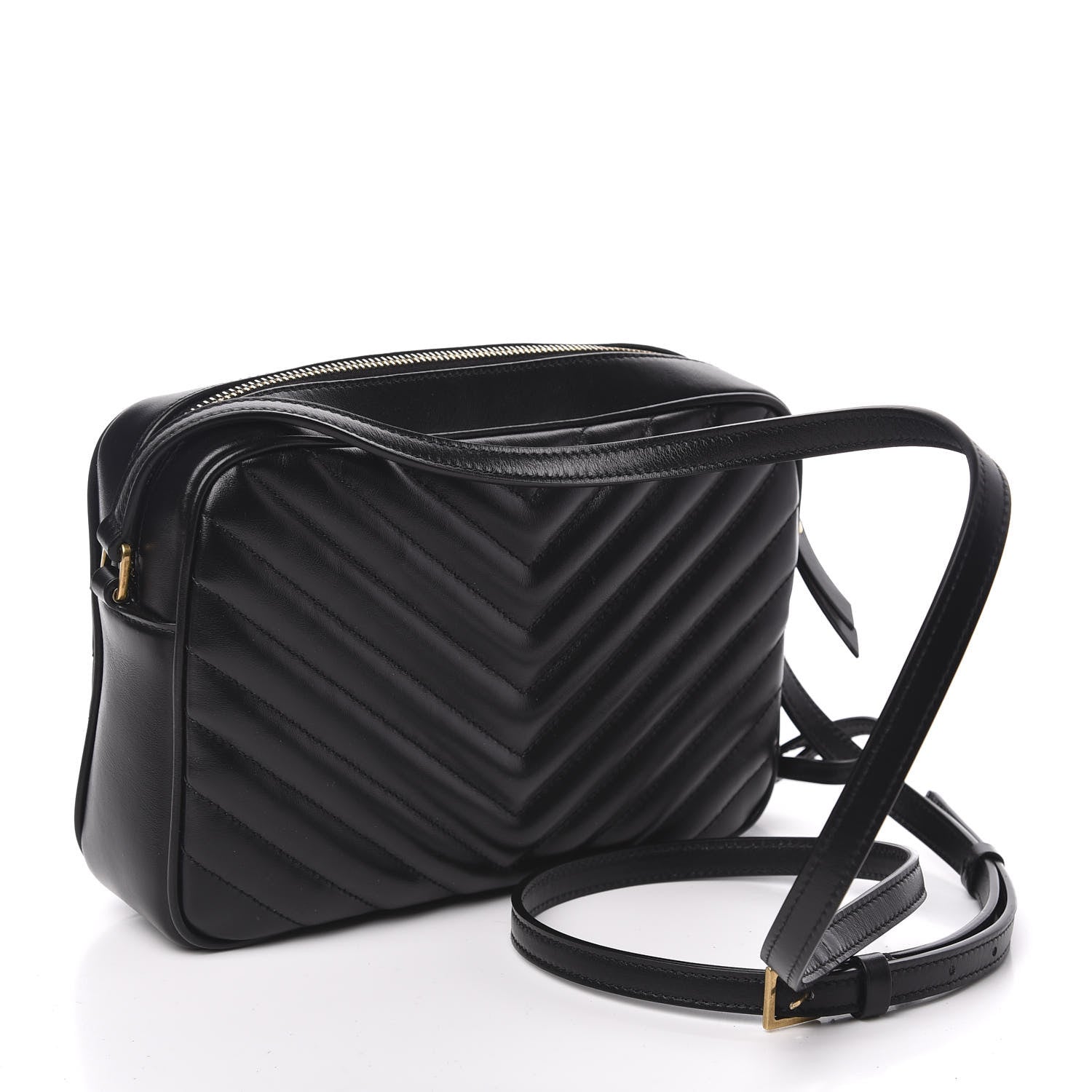 Saint Laurent Calfskin Matelasse Monogram Lou Camera Bag Black 3 of 10