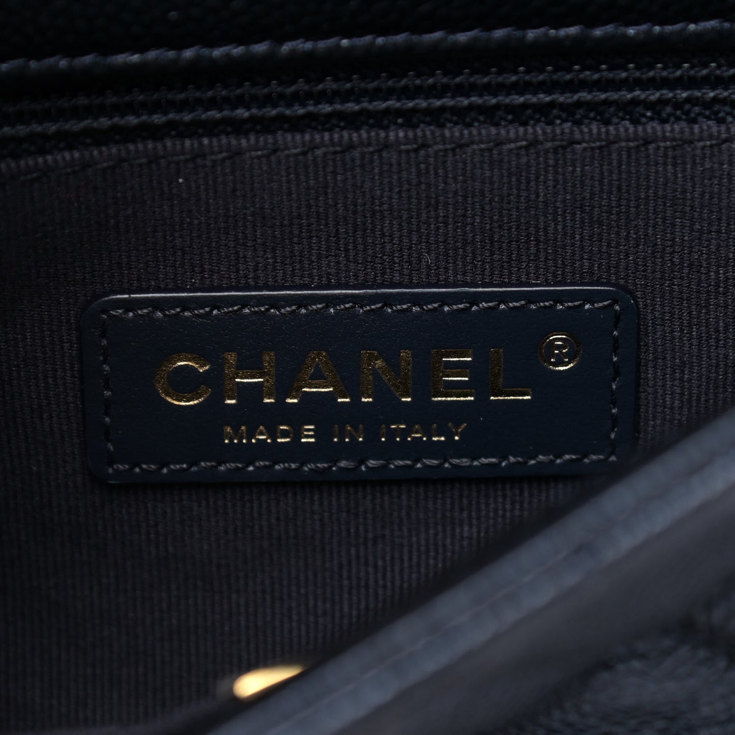 Iridescent Caviar Quilted Mini My Perfect Flap Black
