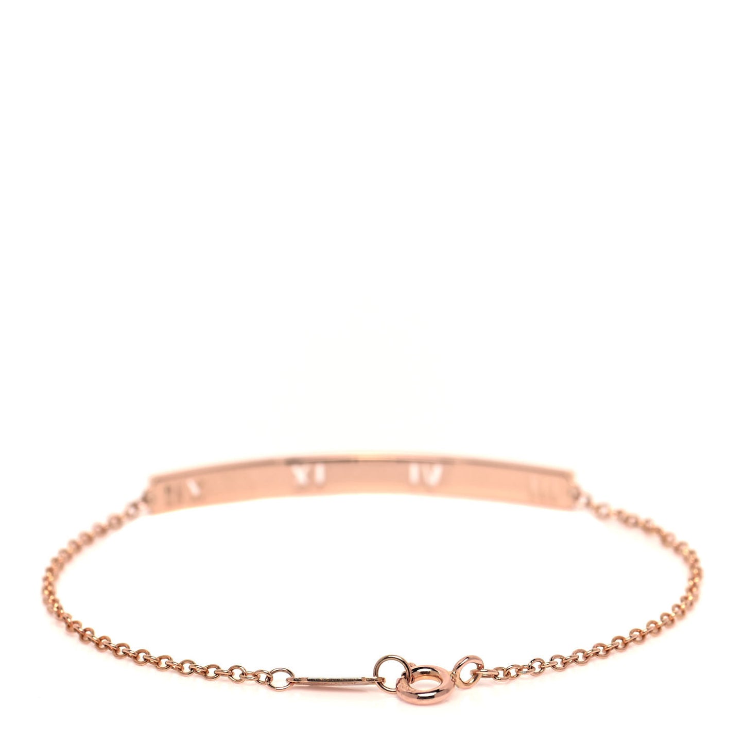 18K Rose Gold Diamond Atlas Bar Pierced Bracelet
