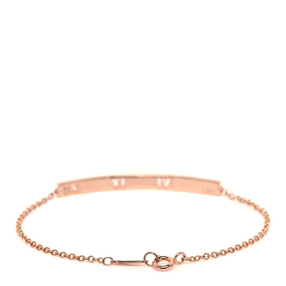 Tiffany 18K Rose Gold Diamond Atlas Bar Pierced Bracelet 3 of 5
