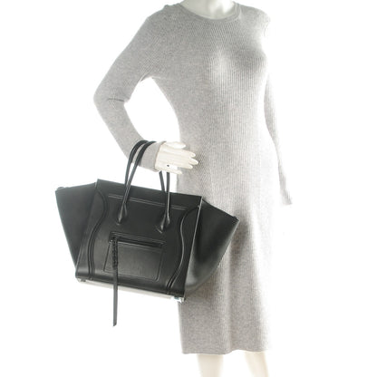 Celine Supple Calfskin Medium Phantom Luggage Black 2 of 9