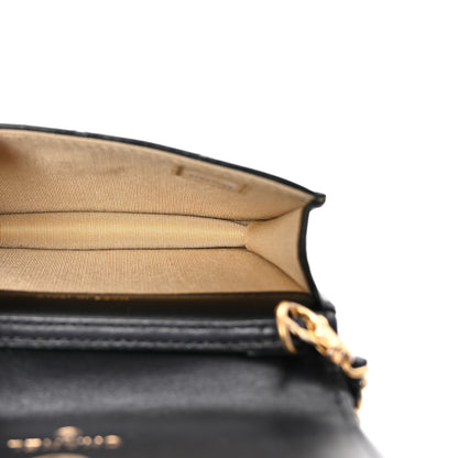 Chanel Lambskin Quilted Pearl Crush Clutch With Chain Black 4 of 10