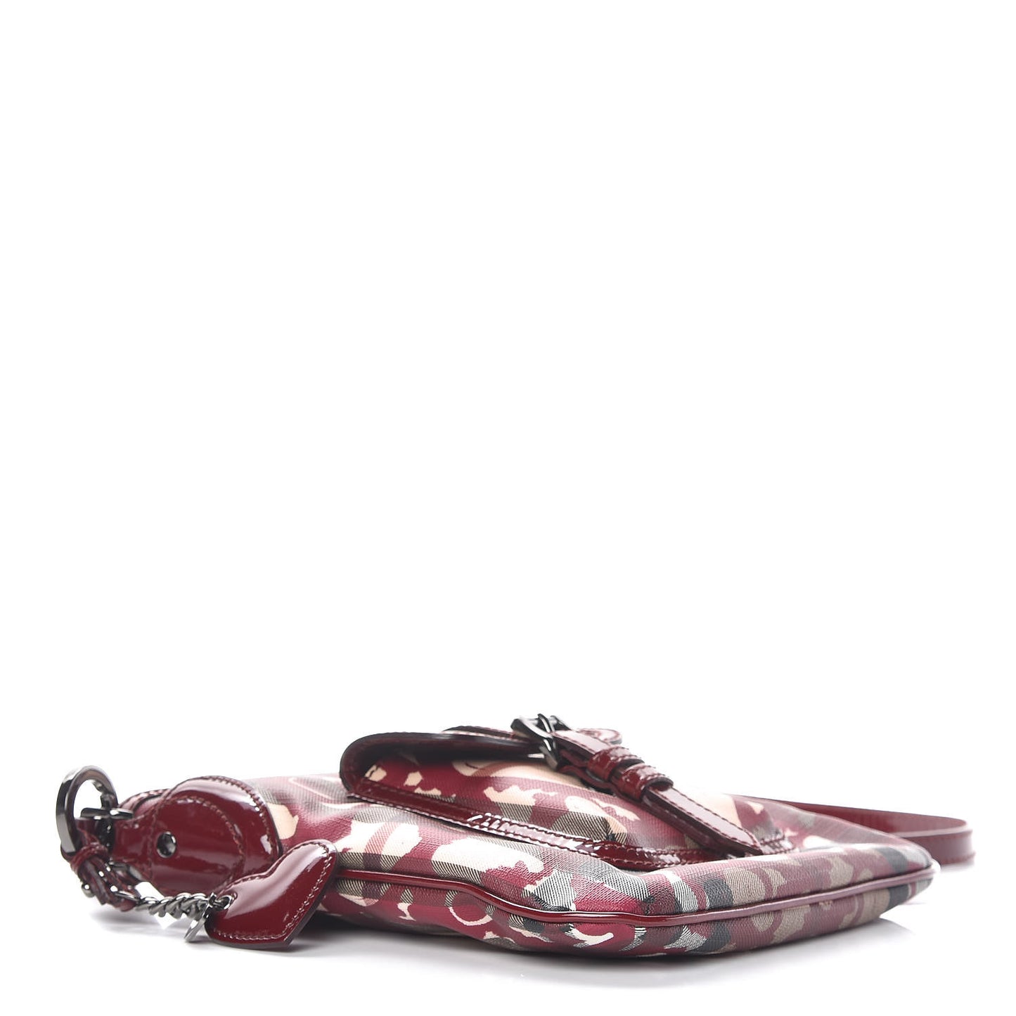 Nova Check Heart Crossbody Clutch Bag Berry Red