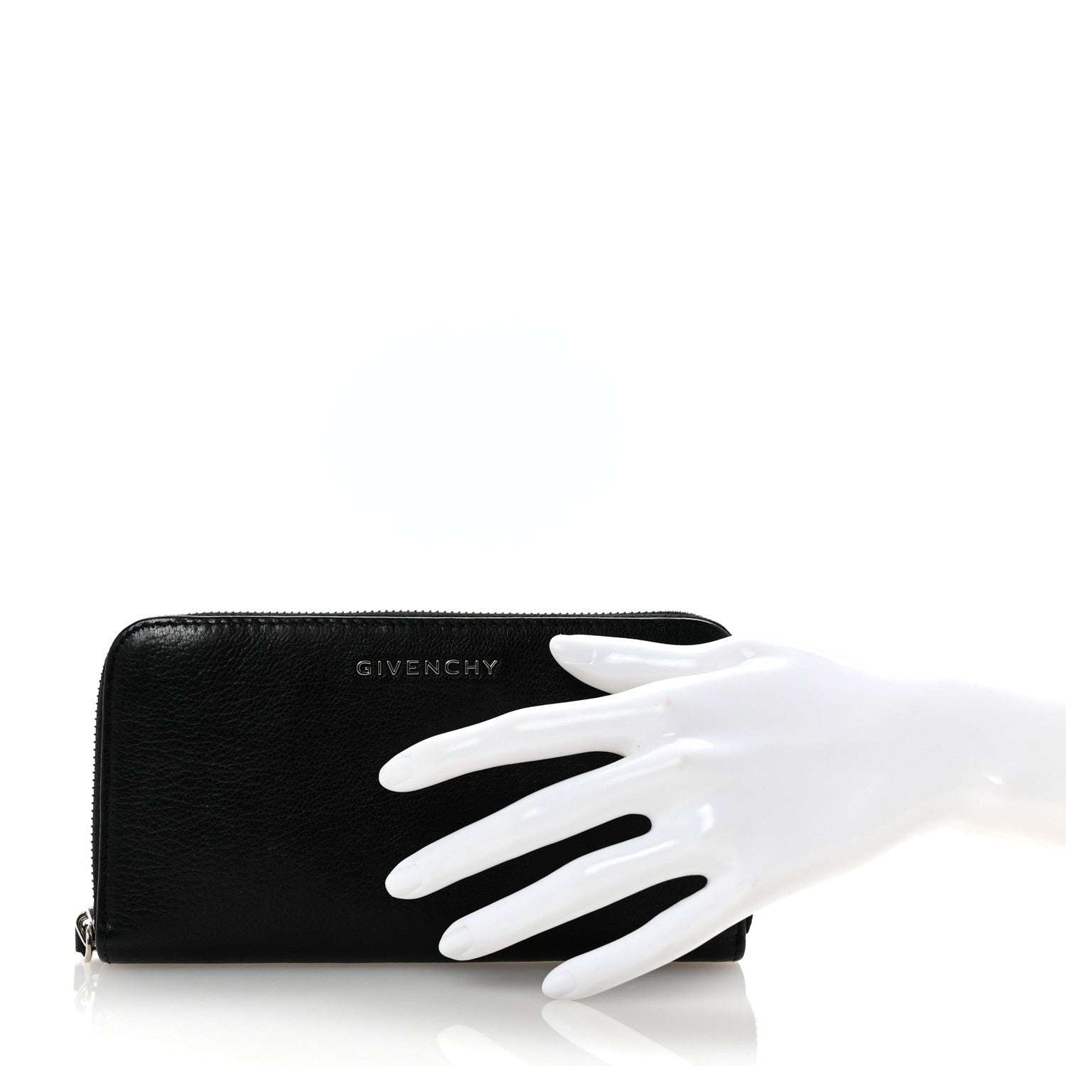 Givenchy Sugar Goatskin Pandora Zip Around Wallet Black 2 of 7