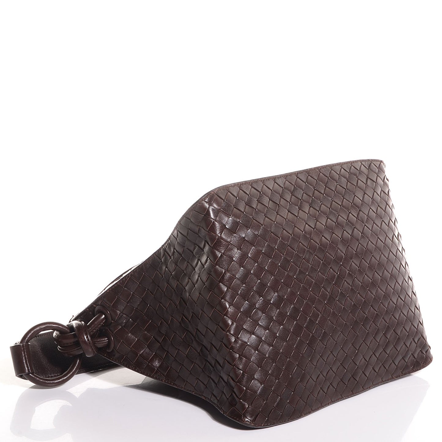 Nappa Intrecciato Small Hobo Nero Brown