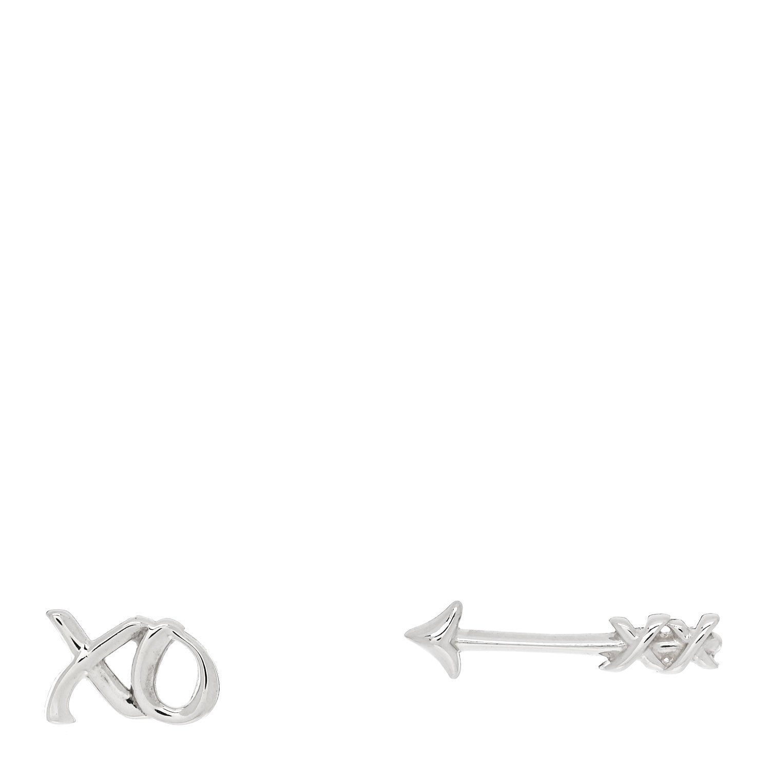 Tiffany Sterling Silver Paloma Picasso Love and Kisses Arrow Earrings 1 of 5