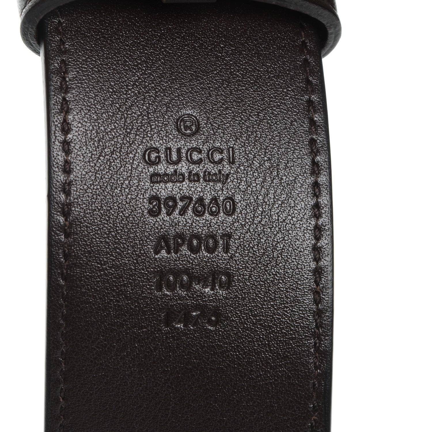 Gucci Moon Calfskin Double G 40mm Belt 100 40 Dark Cocoa 4 of 6