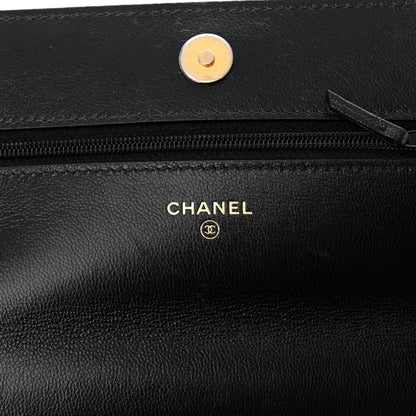 Chanel Lambskin Quilted Chanel 19 Wallet On Chain WOC Black 6 of 12