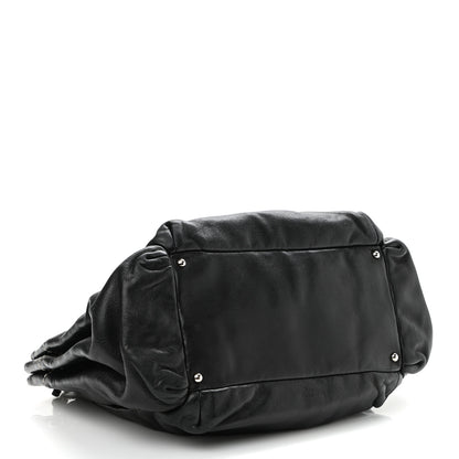 Chanel Lambskin Lax Accordion Hobo Black 3 of 10