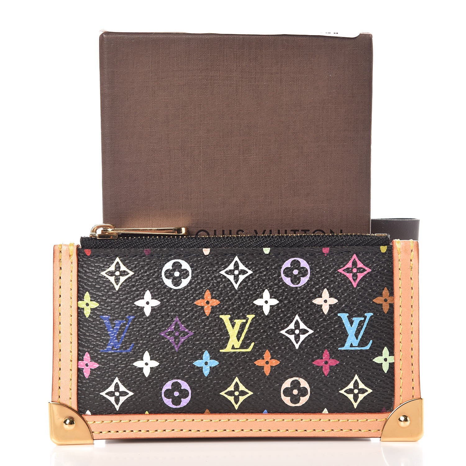 Louis Vuitton Monogram Multicolor Key Pouch Black 7 of 7