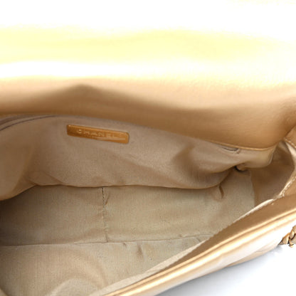Chanel Metallic Goatskin Quilted Large Chanel 19 Flap Gold 4 of 4