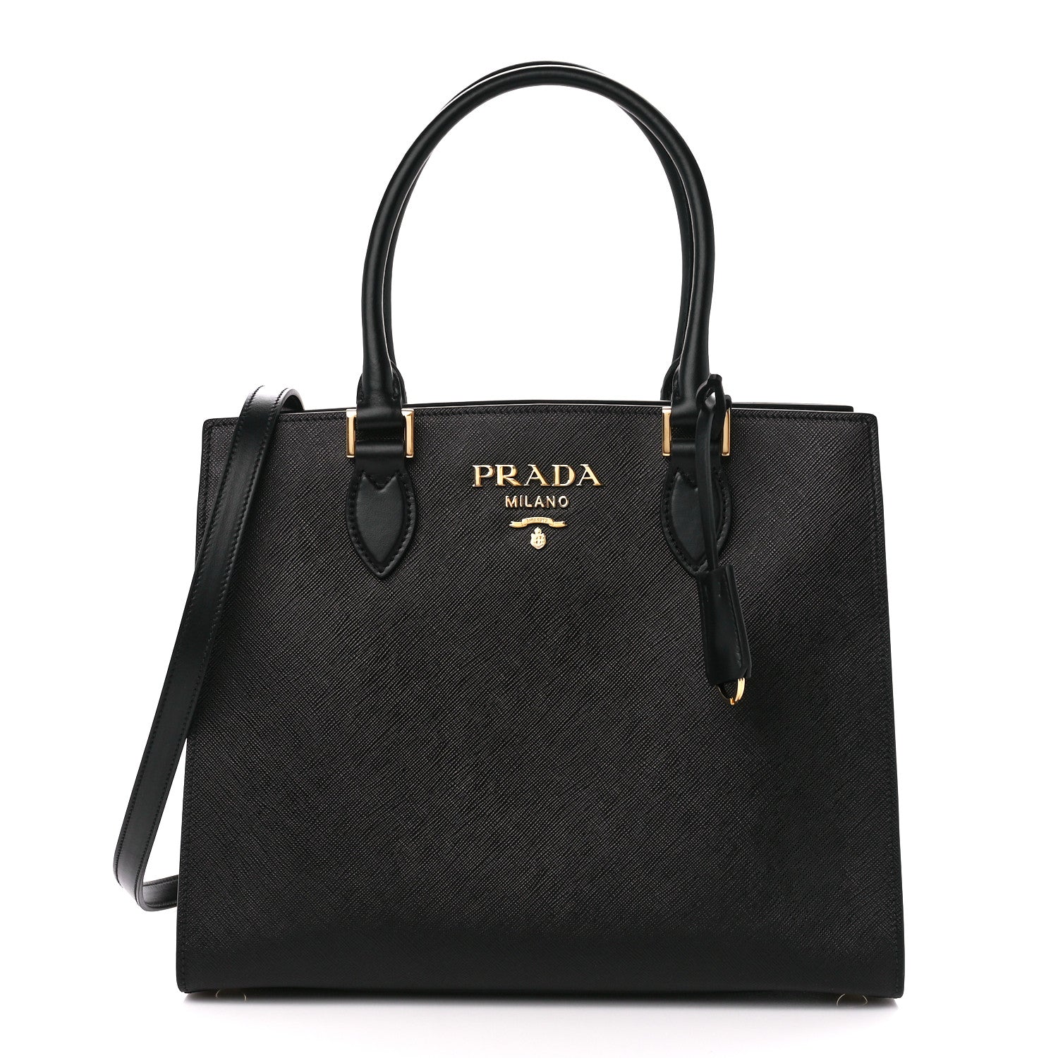 Prada Saffiano Soft Calfskin Large Tote Black 1 of 11