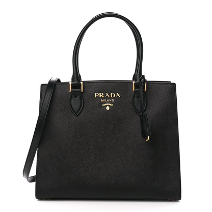 Prada Saffiano Soft Calfskin Large Tote Black 1 of 11
