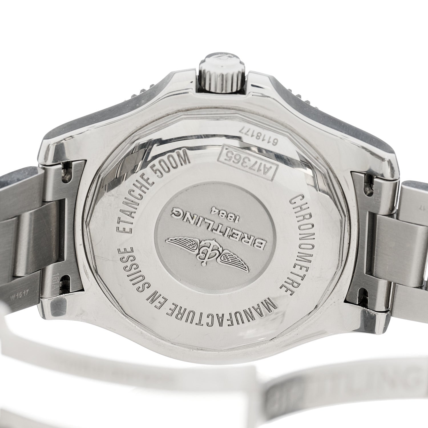 Breitling Stainless Steel 44mm Super Ocean Chronometer Automatic Watch Blue A17365 4 of 5