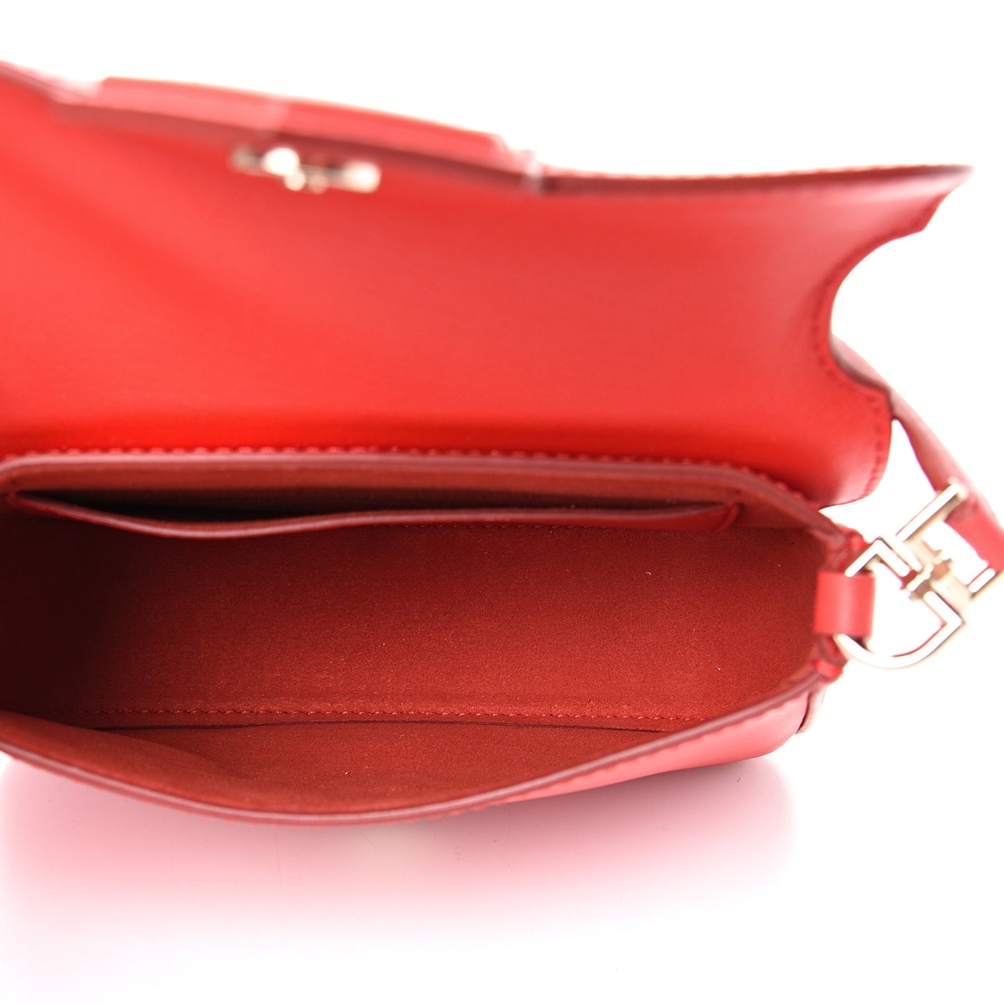 Calfskin Mini Nobile Shoulder Bag Red
