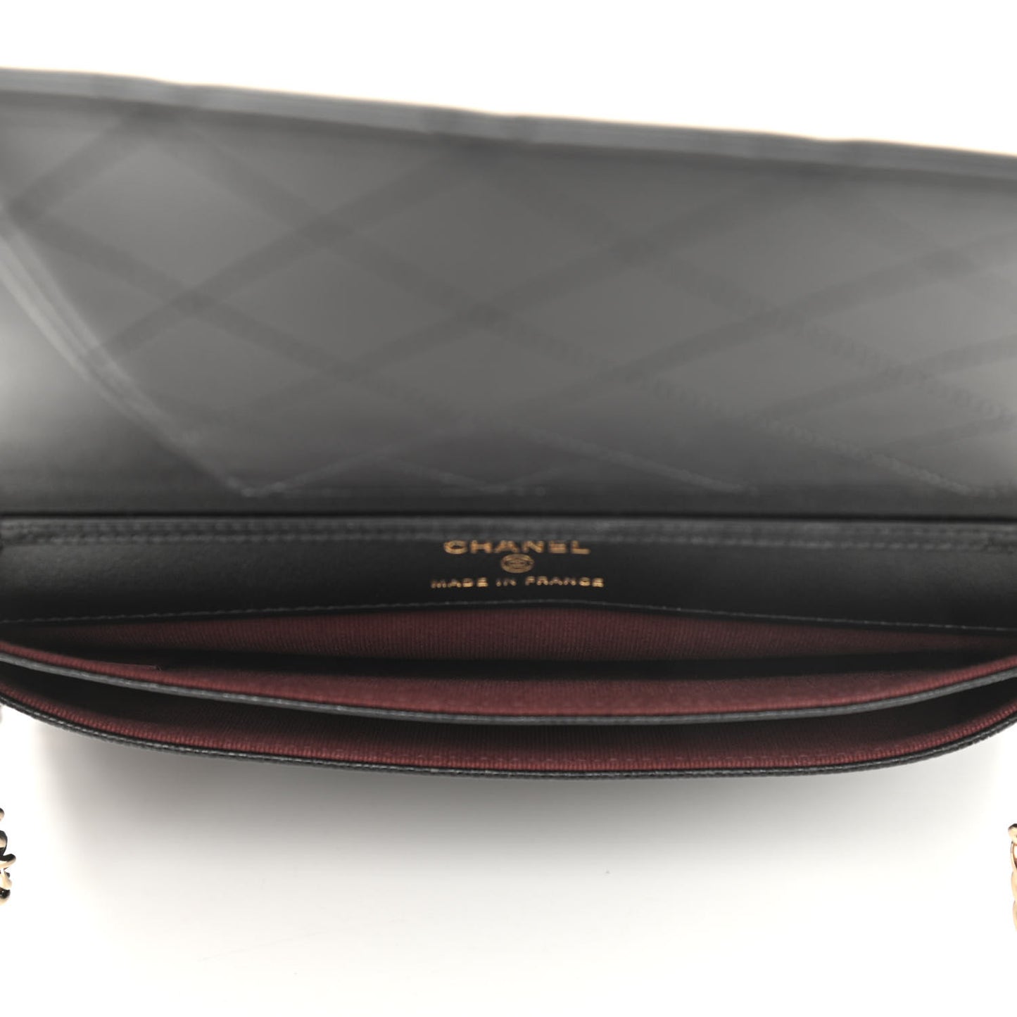 Caviar Quilted Clutch With Chain Black