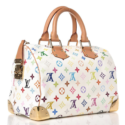 Louis Vuitton Monogram Multicolor Speedy 30 White 3 of 10
