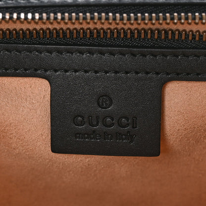 Gucci GG Supreme Monogram Small Osiride Top Handle Bag Black Gold 6 of 9