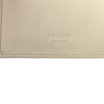 Prada Saffiano Metal Bi-Fold Wallet Cera 6 of 9