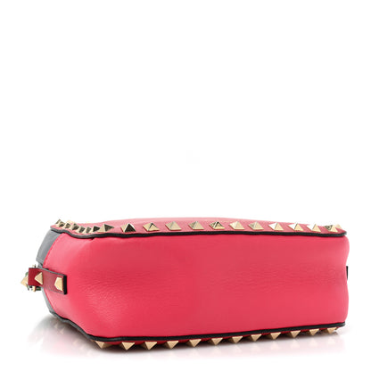 Valentino Garavani Vitello Colorblock Rockstud Camera Crossbody Bag Deep Rose Clover 3 of 12