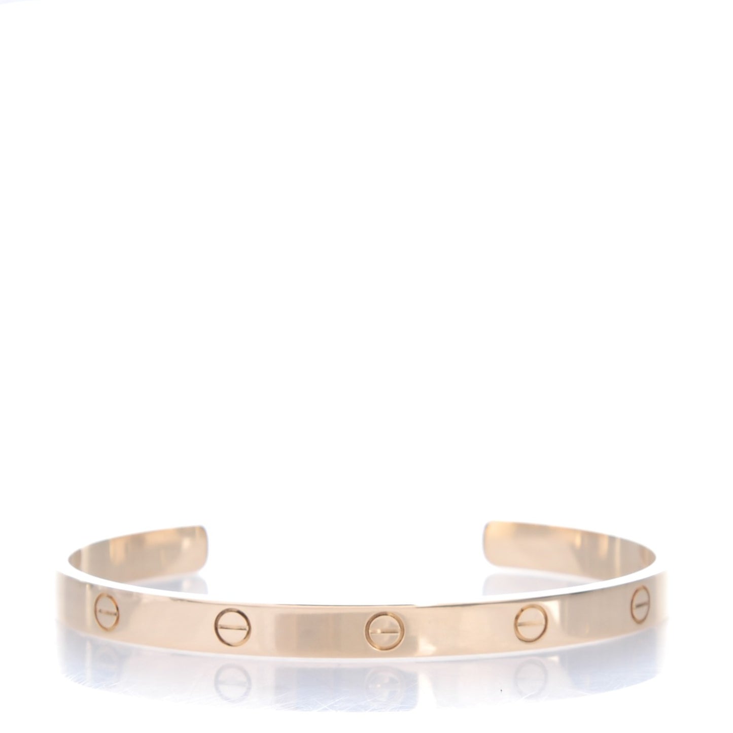 18K Yellow Gold LOVE Cuff Bracelet 21