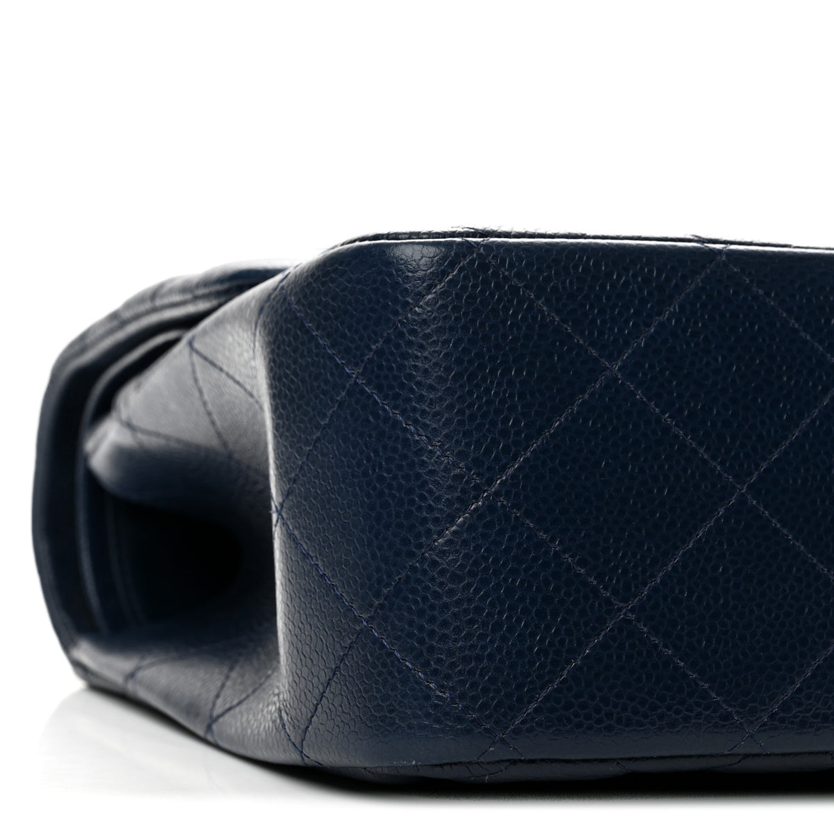 Chanel Caviar Quilted Jumbo Double Flap Navy Blue 9 of 11