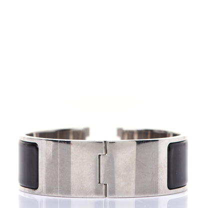 Hermes Enamel Wide Clic Clac H Bracelet PM Black 3 of 7