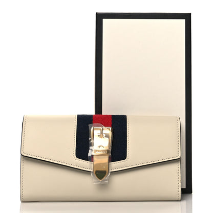 Gucci Calfskin Sylvie Continental Wallet White 9 of 9