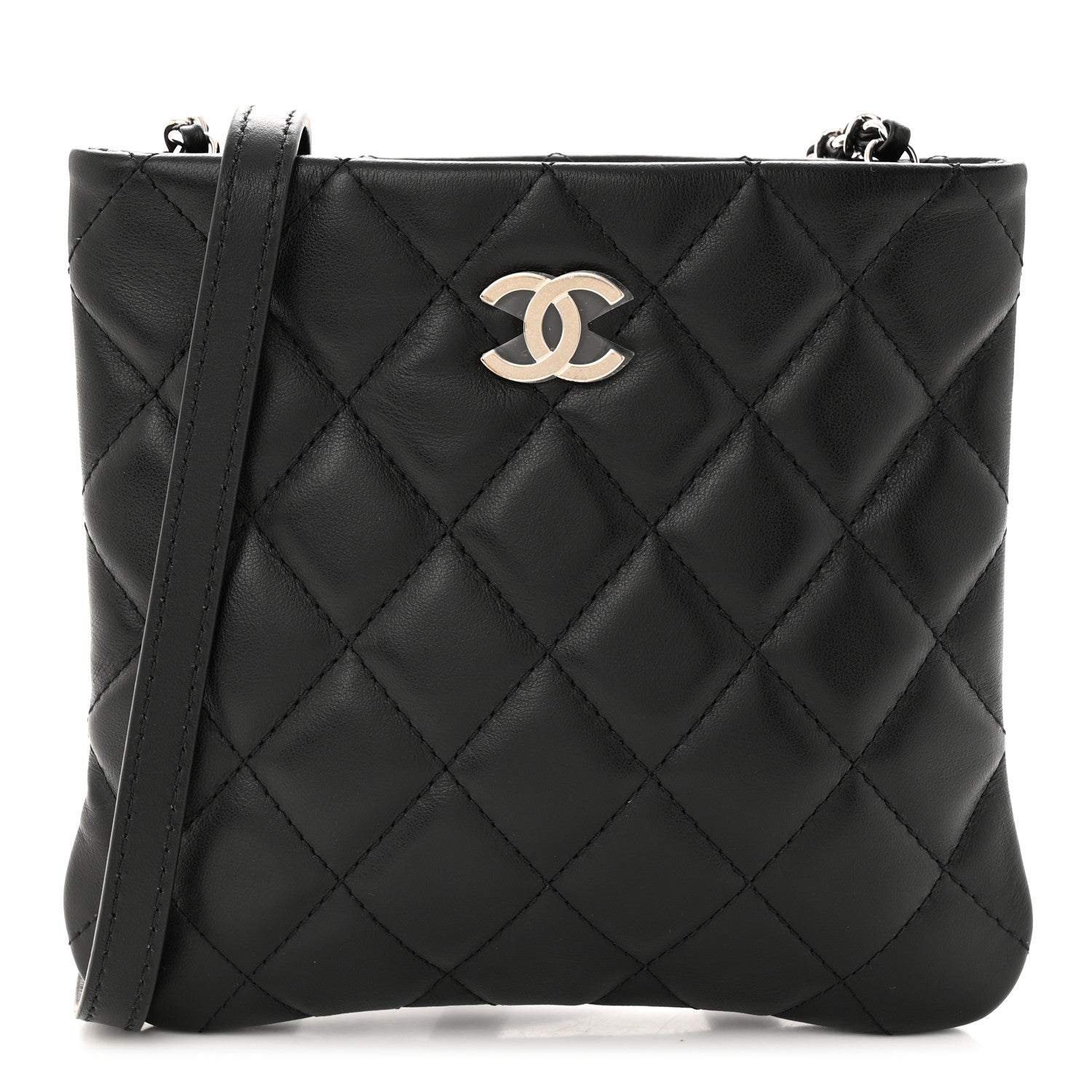 Chanel Lambskin Quilted Crossbody Bag Black 1 of 10