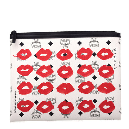 MCM Visetos X Vogue Korea Pouch White Multicolor 1 of 6