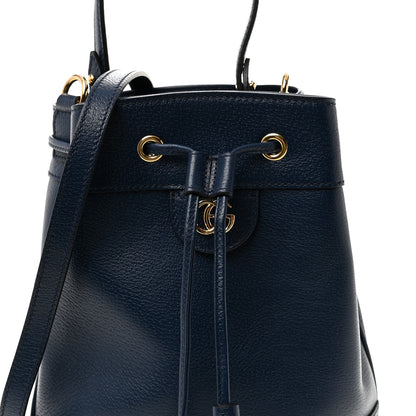 Gucci Glazed Textured Calfskin Web Small Ophidia Bucket Bag Blue Agata 8 of 10