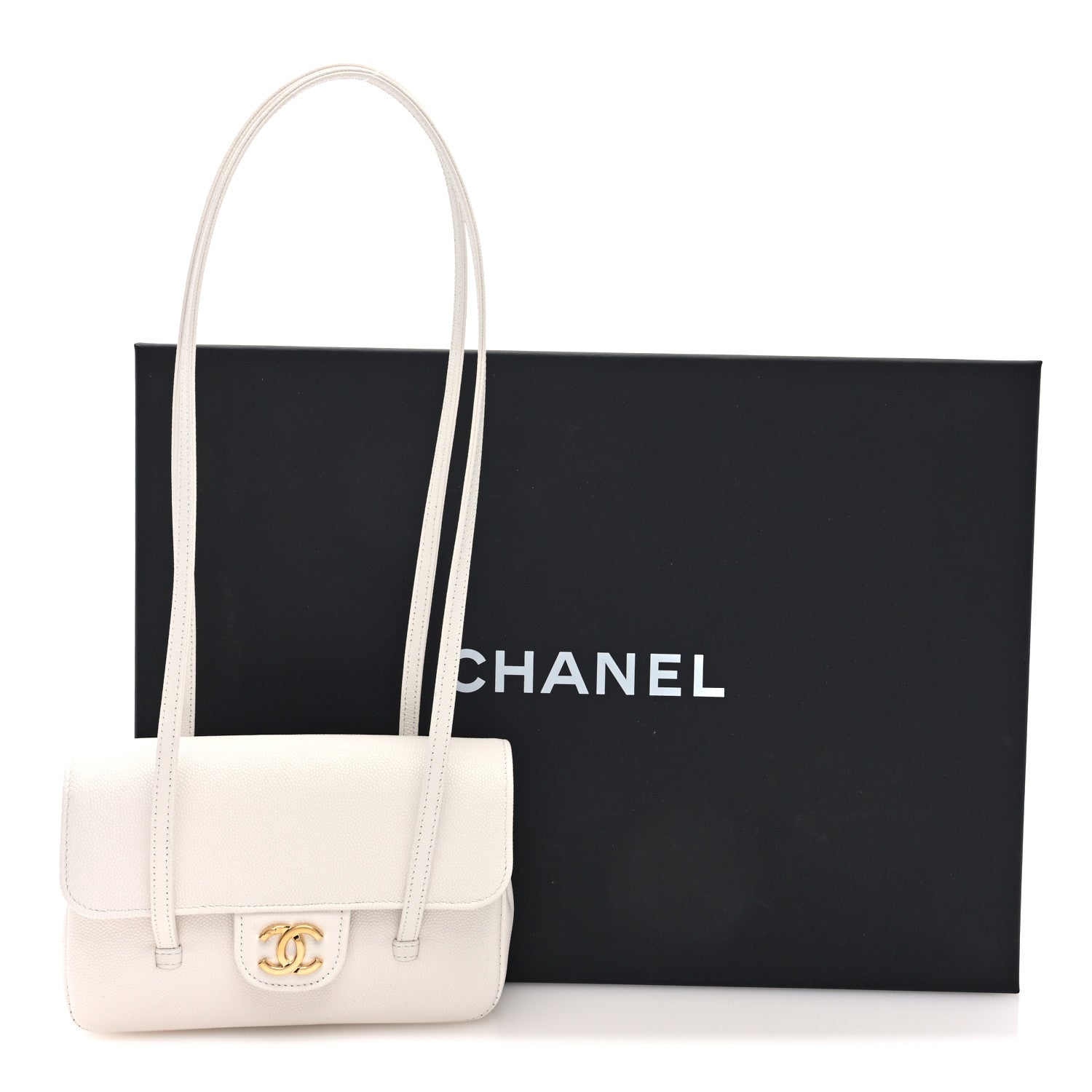 Chanel Shiny Caviar Mini Preppy Coco Shoulder Bag White 11 of 11