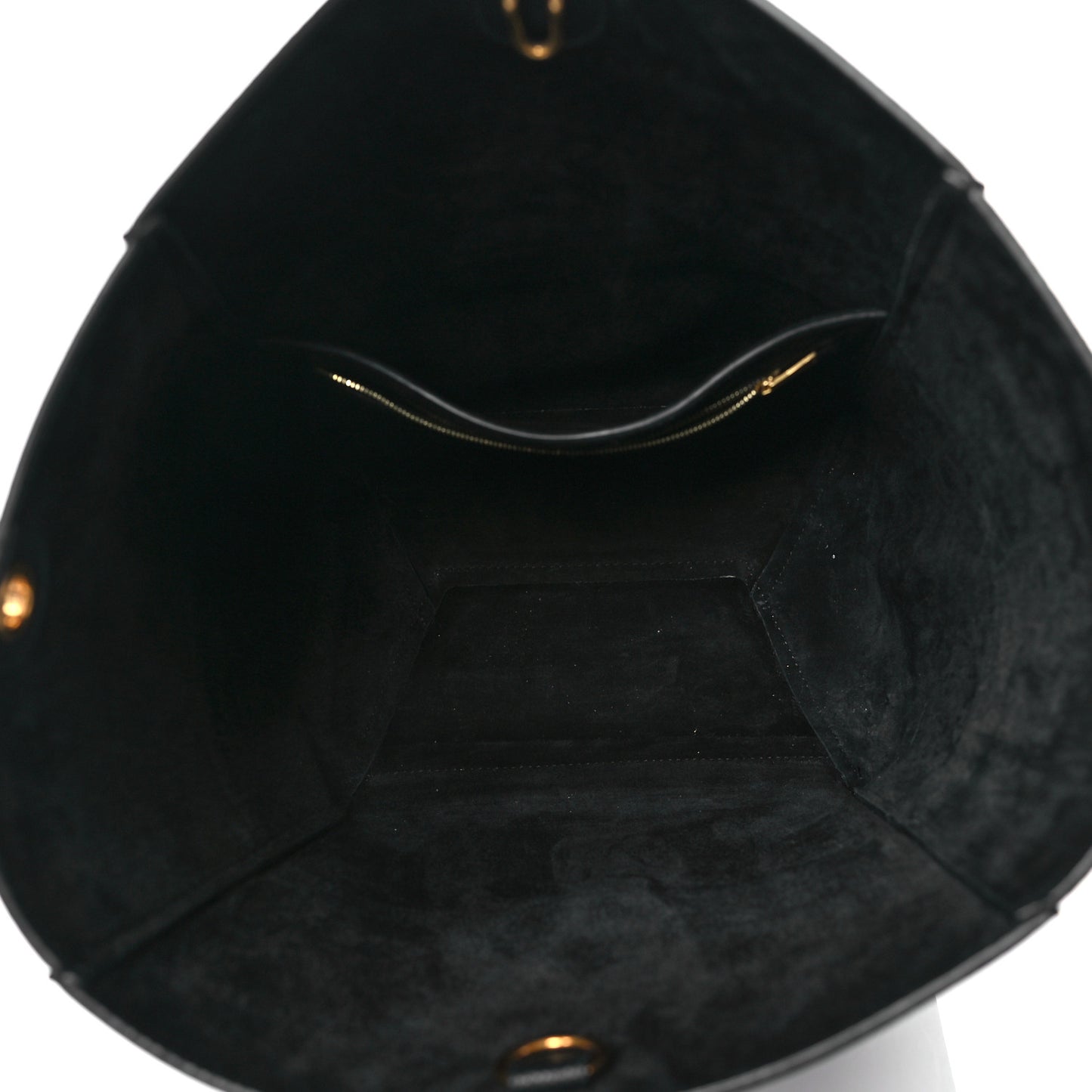 Soft Grained Calfskin Sangle Bucket Bag Black