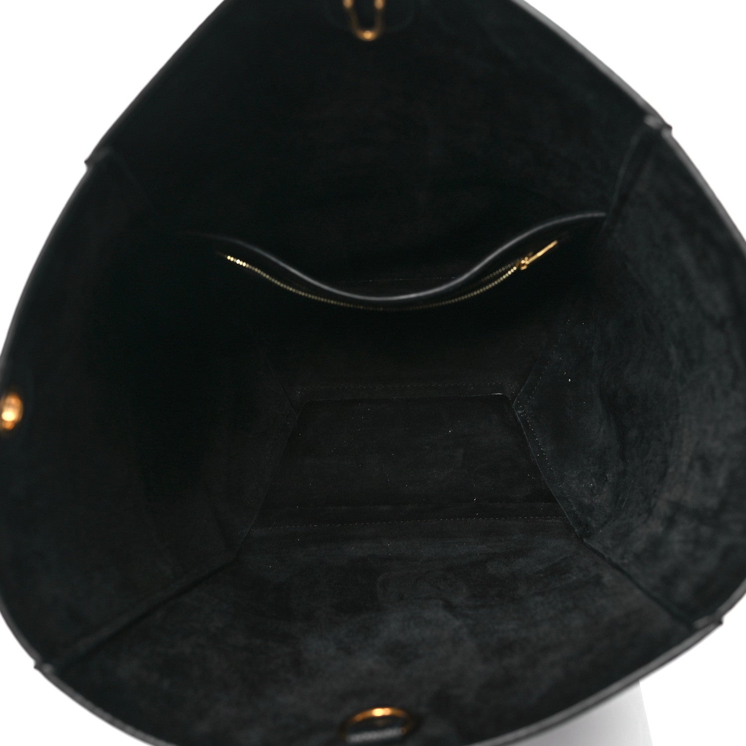 Celine Soft Grained Calfskin Sangle Bucket Bag Black 5 of 11