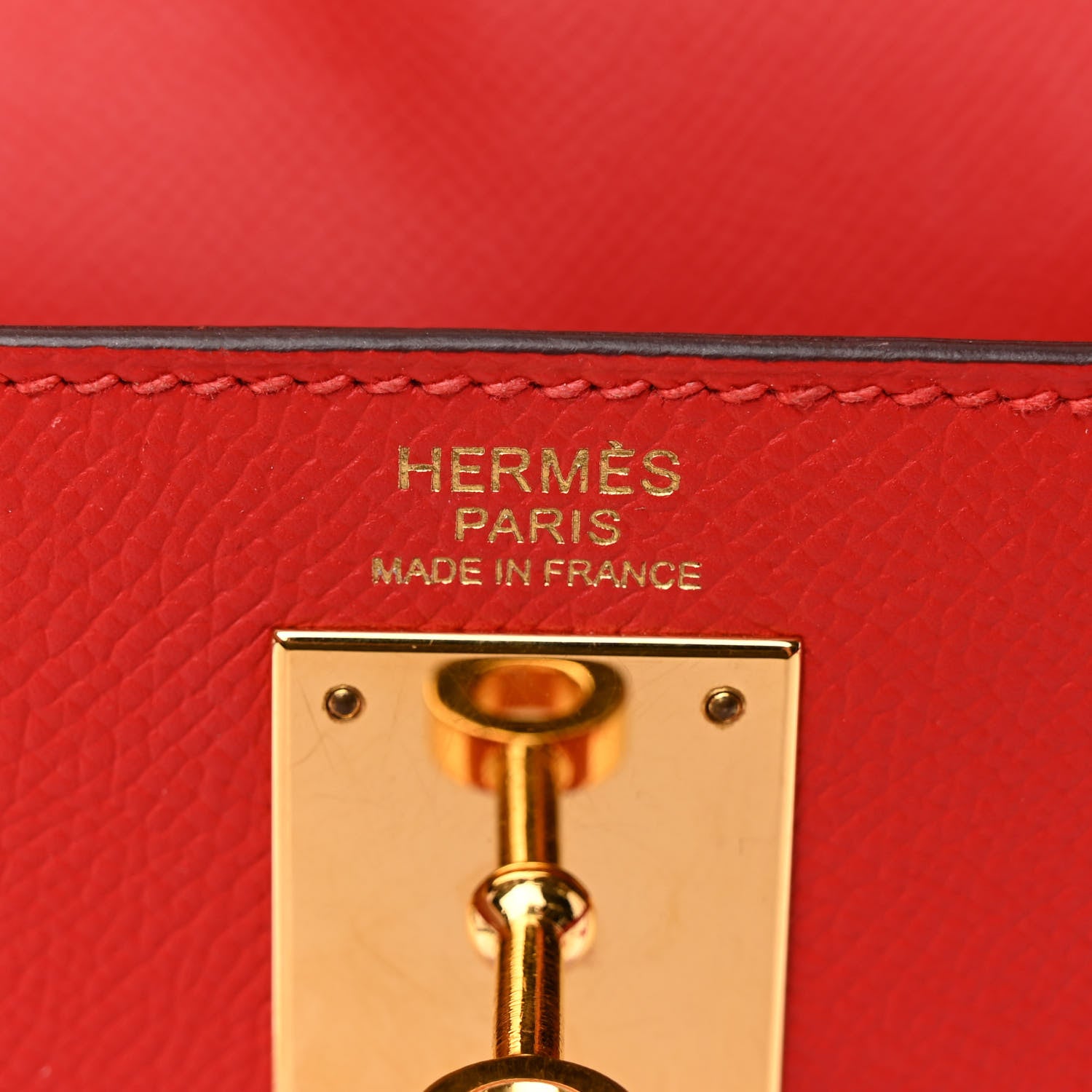 Hermes Epsom Kelly Sellier 32 Rouge Tomate 6 of 12