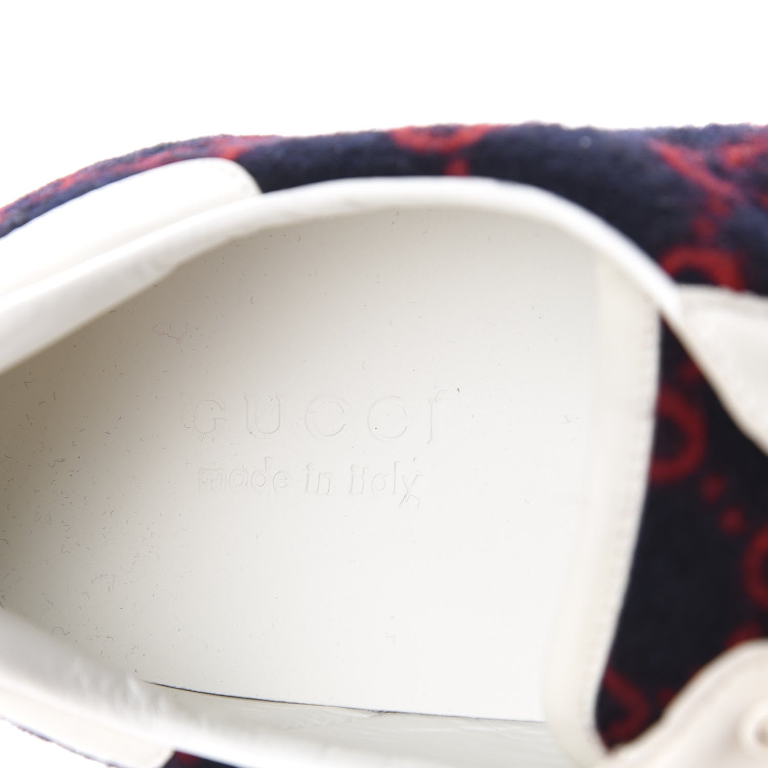 Gucci Covered Wool Big GG Monogram Mens Sneakers 12 Blue Red Mystic White 7 of 9