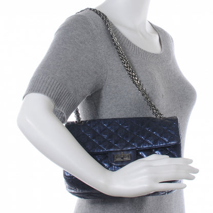 Chanel Striped Accordion Reissue Flap Metallic Blue 2 of 7