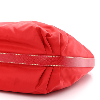 Prada Tessuto Nylon Saffiano Sacca Shoulder Bag Rosso 10 of 12