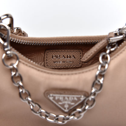 Prada Tessuto Nylon Saffiano Mini Re-Edition 2000 Shoulder Bag Cammeo 8 of 11