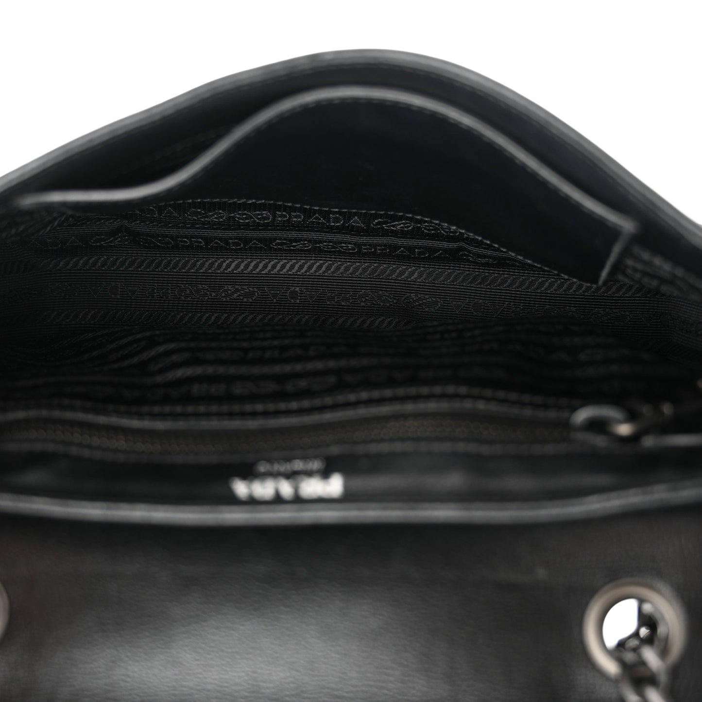 Glace Calfskin Studded Crossbody Black