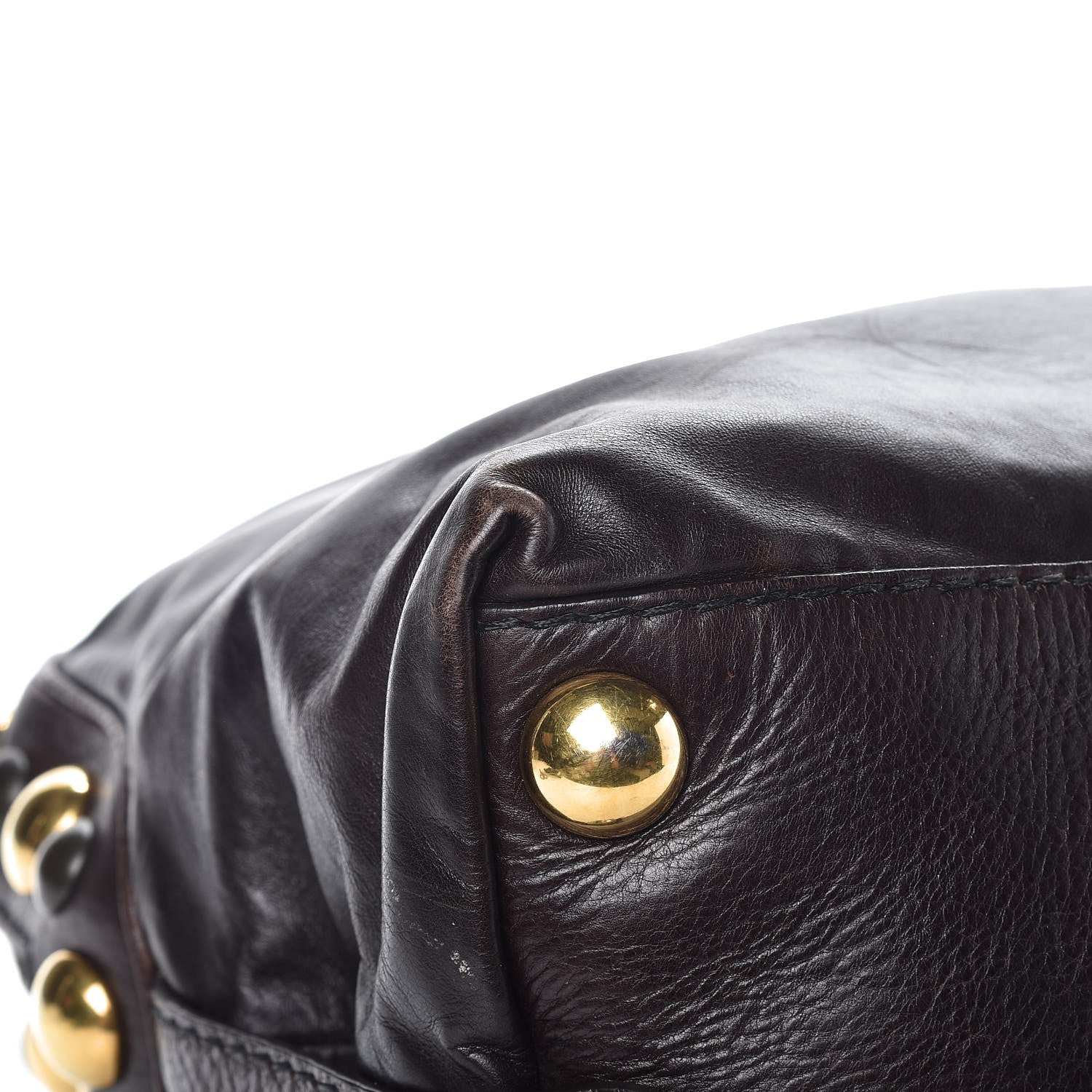 Gucci Calfskin Large Babouska Dome Satchel Dark Brown 12 of 13