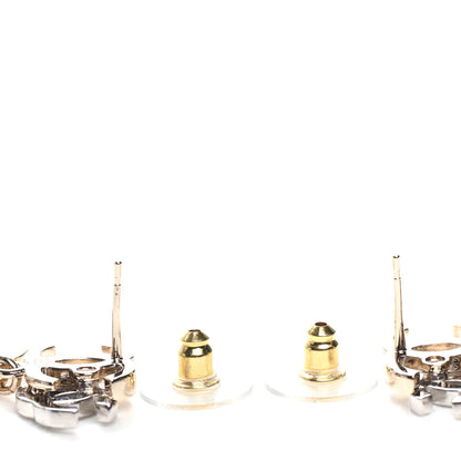 Chanel Crystal Pearl CC Drop Earrings Gold 3 of 4