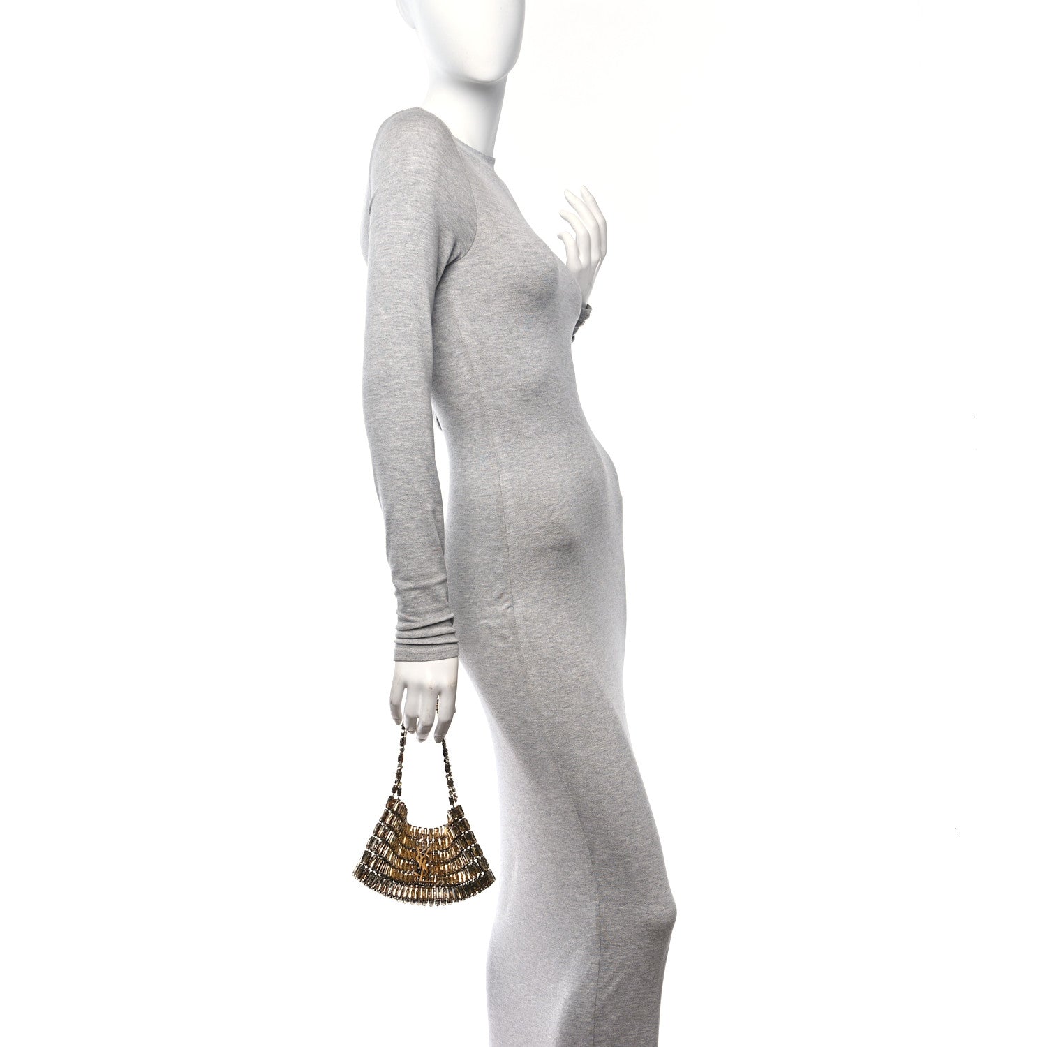 Saint Laurent Crystal Embellished Minaudiere Small Bag Bronze 2 of 9