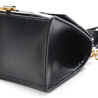 Balenciaga Shiny Box Calfskin Small Hourglass Top Handle Bag Black 9 of 10