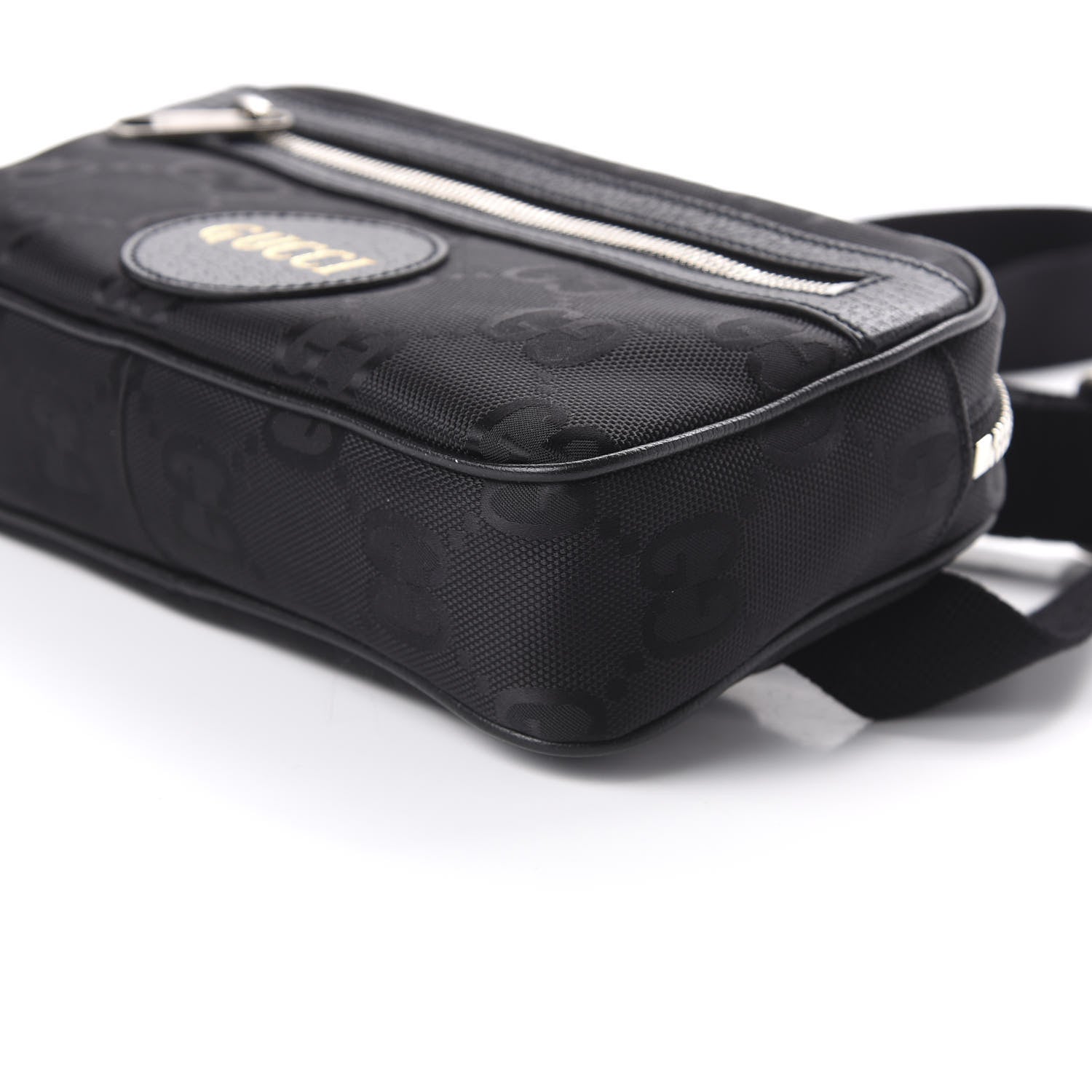 Gucci Econyl Nylon Monogram Off The Grid Belt Bag Black 7 of 10