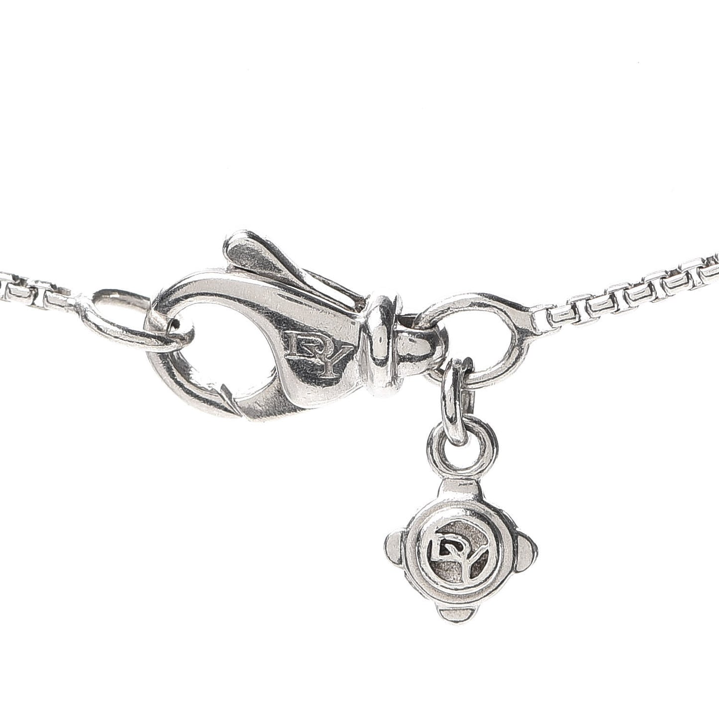 Sterling Silver Diamond 7mm Infinity Pendant Necklace