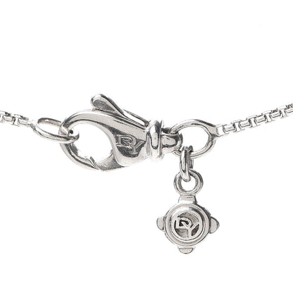 David Yurman Sterling Silver Diamond 7mm Infinity Pendant Necklace 4 of 5