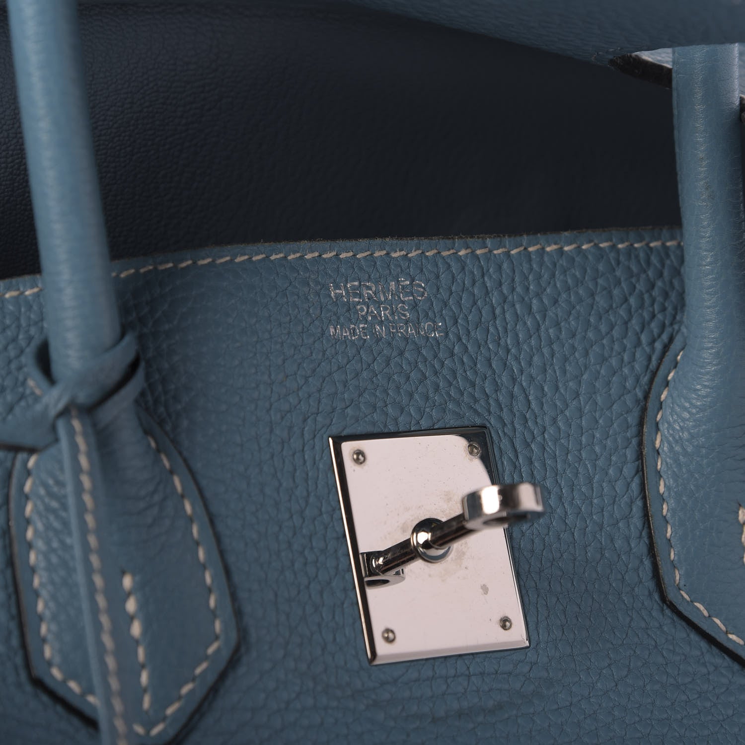 Hermes Togo Birkin 35 Blue Jean 8 of 19