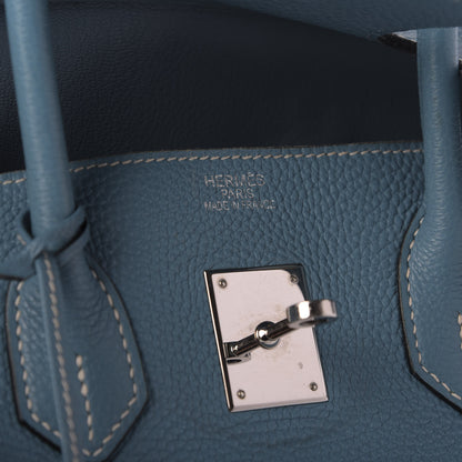Hermes Togo Birkin 35 Blue Jean 8 of 19