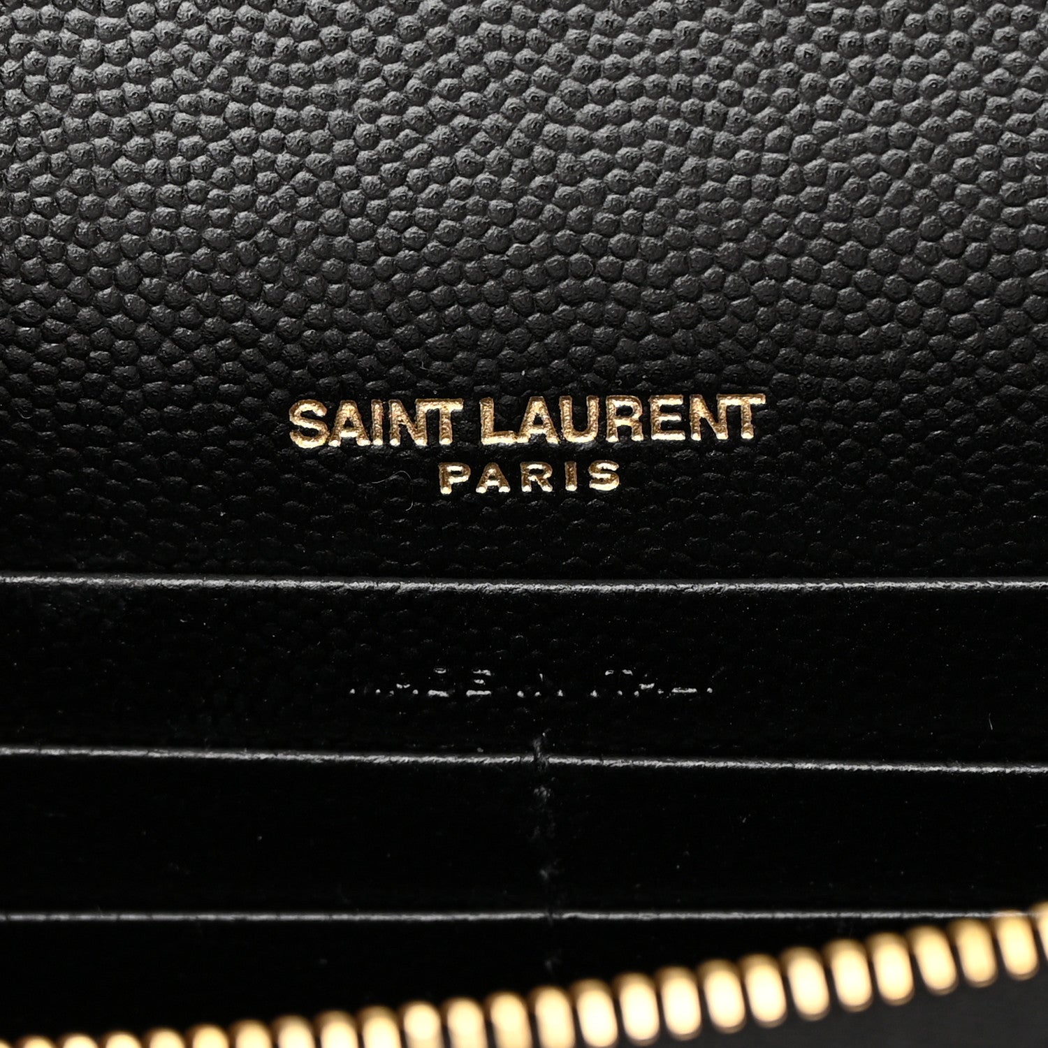 Saint Laurent Grain De Poudre Classic Monogram Kate Tassel Chain Wallet Black 6 of 11